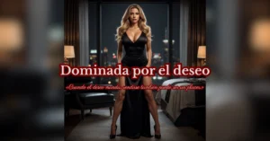 Romance erótico contemporáneo Dominada por el deseo de Shayla Black, mujer adulta rubia y sensual en un entorno de lujo nocturno, imagen de portada realista que representa poder, deseo y dominación.